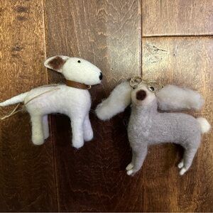 Wool Felt Dog Figurines Ornaments